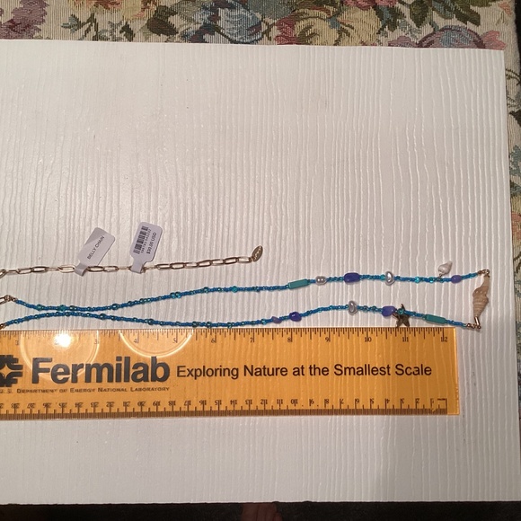 Free People Lyrical Belly Chain Blue NWT Charm Necklace Bohemian Layering Charms - Picture 7 of 7